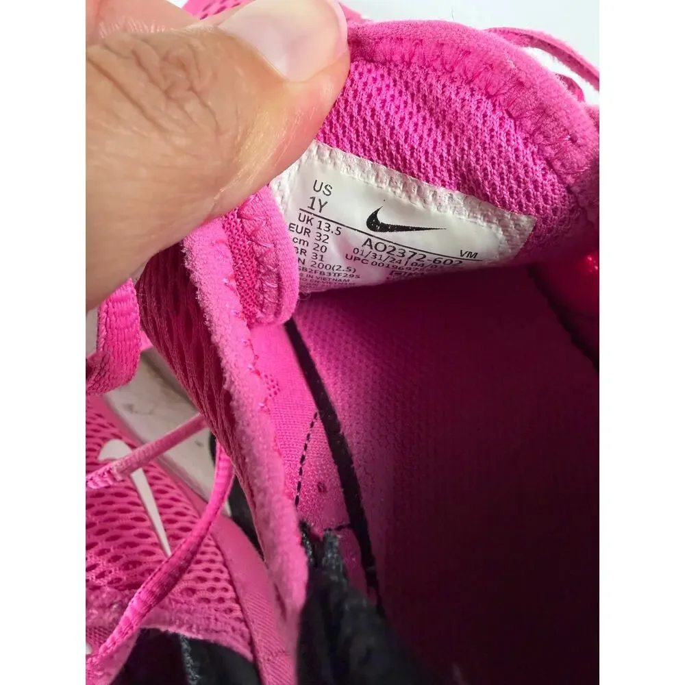 Nike Air Max 270 Laser Fuchsia Pink Black Sneakers Size 1 youth